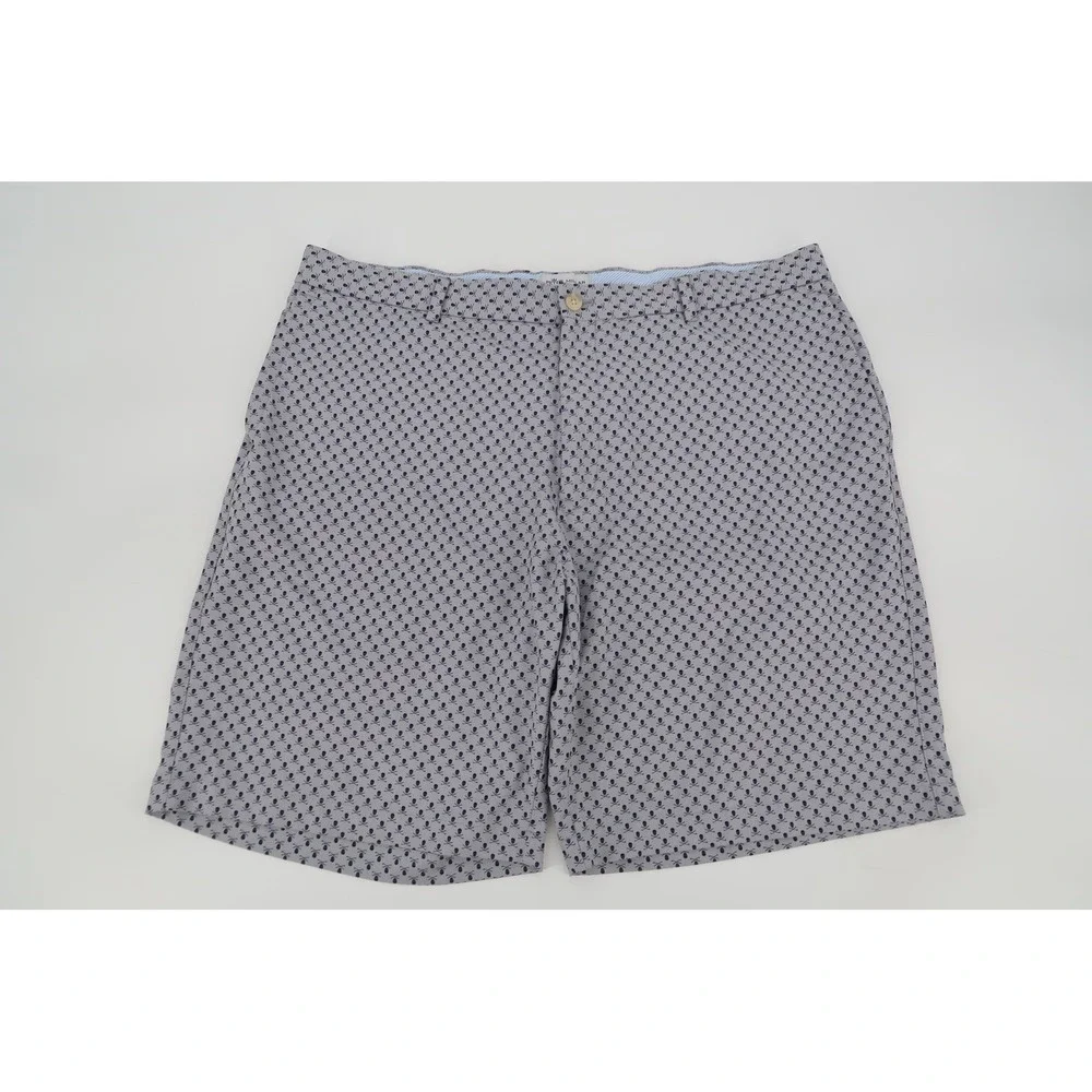 Peter Millar Golf Shorts Mens 38 Gray Skulls Crossbones Performance‎ Flat Front